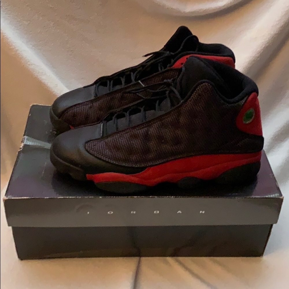 Black and red Jordan retro 13